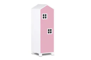 Dětská skříň MIRUM bílá růžová 40 x 126 x 45 cm