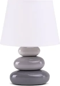 Konsimo Stolní lampa SALU šedá/bílá