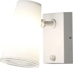 Venkovní nástěnné osvětlení s PIR detektorem Konstsmide Fano 7873-250, E27, 25 W, hliník, akryl, bílá