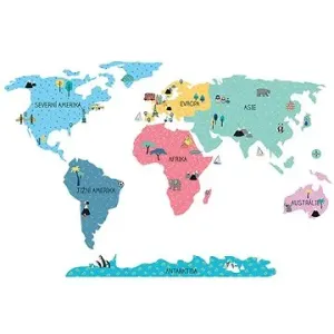 Kopko samolepky na zeď mapa světa - eco