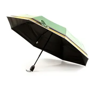 KRAGO SSkládací deštník kompaktní se zeleným pruhem