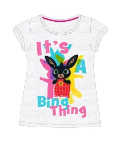 Králíček bing- licence Dívčí tričko - Králíček Bing 5202060KOM, světle šedý melír Barva: Šedá, Velikost: 98