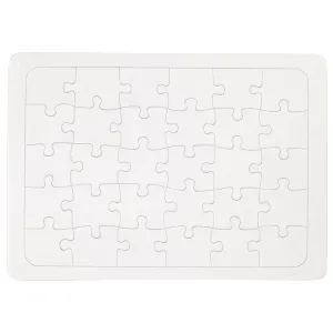 Puzzle z paper mache na dotvoření - A4 (skládací puzzle pro děti - 5 x 6)