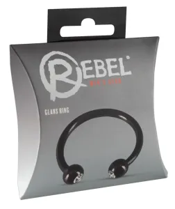 Rebel glans Ring - šperkový kroužek na žalud s kamínky