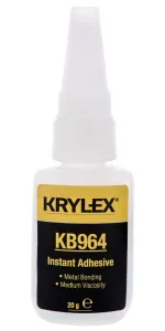 Krylex Kb964, 20G Instant Adhesive, Bottle, 20G, Clear
