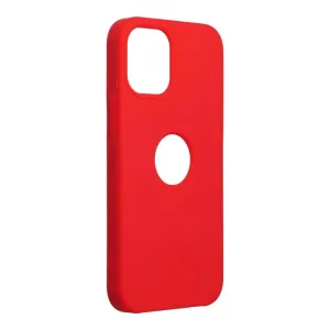 Forcell Silicone Case  iPhone 12 mini červený (with hole)
