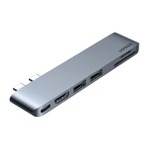 UGREEN CM380 adaptér USB-C 6 v 1 pro MacBook Air / Pro (šedý)