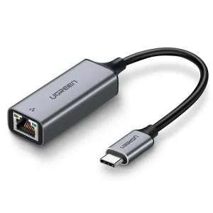 Adaptér USB-C na RJ45 UGREEN hliník, Gigabit Ethernet (šedý) #2109182