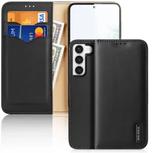 Dux Ducis Hivo pouzdro Samsung Galaxy S23+ flipový kryt peněženka stojánek RFID zámek černá