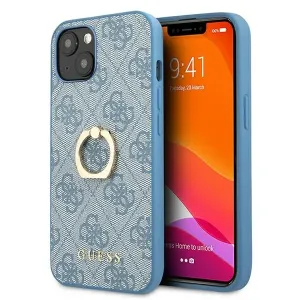 Guess GUHCP13S4GMRBL Apple iPhone 13 mini blue Ochranný kryt 4G with ring stand