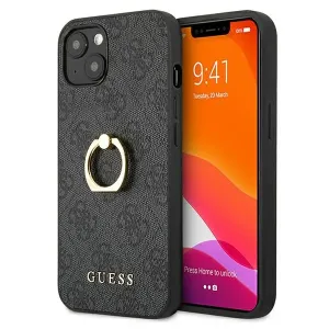 Guess GUHCP13S4GMRGR Apple iPhone 13 mini grey Ochranný kryt 4G with ring stand