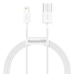 Kabel USB na Lightning Baseus Superior Series, 2,4 A, 1 m (bílý)