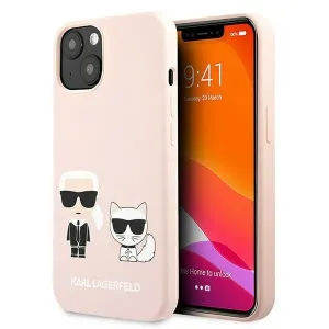 Karl Lagerfeld KLHCP13SSSKCI Apple iPhone 13 mini ochranný kryt light pink Silicone Karl & Choupette