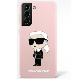 Karl Lagerfeld KLHCS23SSNIKBCP Samsung Galaxy S23 hardcase pink Silicone Ikonik