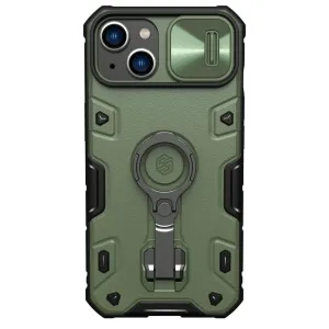 Nillkin CamShield Armor Pro Magnetic Case iPhone 14 magnetické pouzdro MagSafe s krytem fotoaparátu tmavě zelené