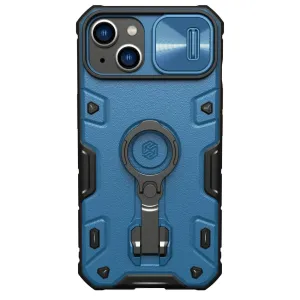 Nillkin CamShield Armor Pro magnetické pouzdro iPhone 14 Plus magnetické pouzdro MagSafe s krytem fotoaparátu modré barvy