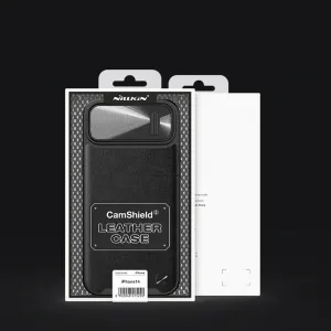 Nillkin CamShield Leather S Case Pouzdro na iPhone 14 s krytem fotoaparátu zelené