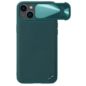 Nillkin CamShield Leather S Case Pouzdro na iPhone 14 Plus s krytem fotoaparátu zelené