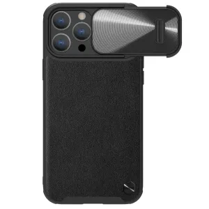 Nillkin CamShield Leather S Case Pouzdro na iPhone 14 Pro Max s krytem fotoaparátu černé