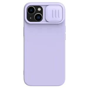 Nillkin CamShield Magnetické silikonové pouzdro iPhone 14 Plus magnetické pouzdro MagSafe s krytem fotoaparátu fialové