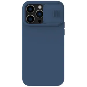 Nillkin CamShield magnetické silikonové pouzdro iPhone 14 Pro Max magnetické pouzdro MagSafe s krytem fotoaparátu modré barvy