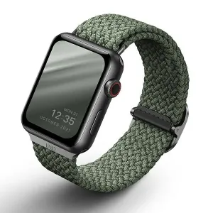 Uniq Aspen Braided řemínek pro Apple Watch 42/44/45/Ultra 49mm zelený