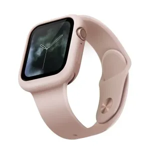UNIQ Lino silikonové pouzdro Apple Watch Series 4/5/6/SE (40mm) světle růžové