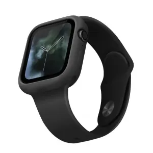 UNIQ Lino silikonové pouzdro Apple Watch Series 4/5/6/SE (44mm) černé