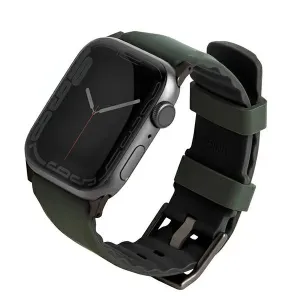 UNIQ Linus Band Apple Watch 4/5/6/7/SE/8/Ultra 44/45/49mm Airosoft Silicone moss green