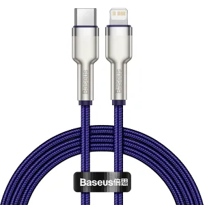 Kabel USB-C na Lightning Baseus Cafule, PD, 20W, 1m (fialový)