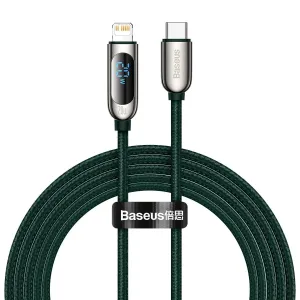 Kabel USB-C na Lightning Baseus Display, PD, 20W, 2m (zelený)