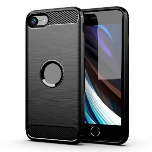 Pouzdro silikon Apple iPhone 7, 8, SE 2020, SE 2022 Forcell Carbon s výztuhou černé
