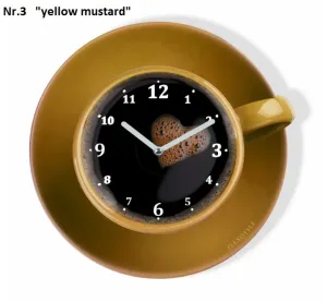 Kuchyňské hodiny ve tvaru šálku kávy #2129664