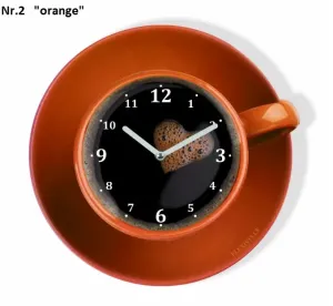 Kuchyňské hodiny ve tvaru šálku kávy #2129665