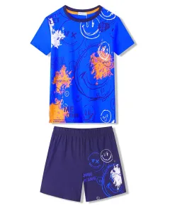 Chlapecké pyžamo - KUGO WT7316, modrá Barva: Modrá, Velikost: 164