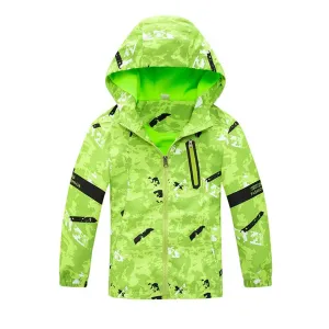 Chlapecká podzimní bunda, zateplená - KUGO B1950, zelinkavá Barva: Zelená, Velikost: 98-104