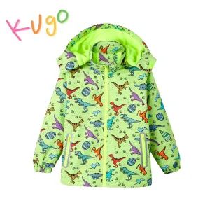Chlapecká podzimní bunda, zateplená - KUGO B2842, zelinkavá Barva: Zelená, Velikost: 98