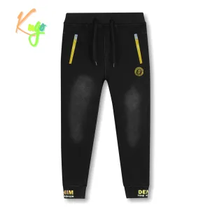 Chlapecké riflové kalhoty/ tepláky, zateplené - KUGO CK0922, černá Barva: Černá, Velikost: 116