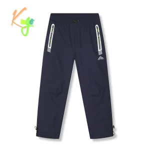 Chlapecké šusťákové kalhoty, zateplené - KUGO DK7135, tmavě modrá Barva: Modrá tmavě, Velikost: 140