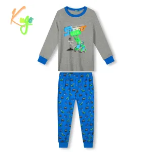 Chlapecké pyžamo - KUGO MP3778, šedá / modrá Barva: Šedá, Velikost: 104