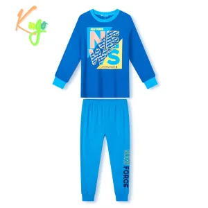 Chlapecké pyžamo - KUGO MP3782, modrá / petrol Barva: Modrá, Velikost: 140