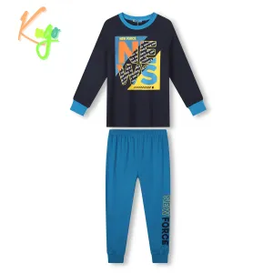 Chlapecké pyžamo - KUGO MP3782, tmavě modrá Barva: Modrá tmavě, Velikost: 140