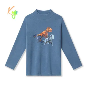Chlapecké tričko - KUGO KC2327, šedomodrá Barva: Modrá, Velikost: 110