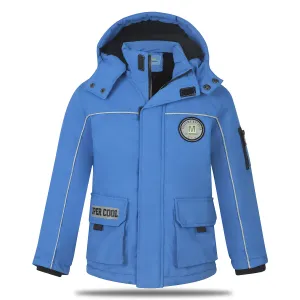 Chlapecká zimní bunda - KUGO BU601, jasná modrá Barva: Modrá, Velikost: 104