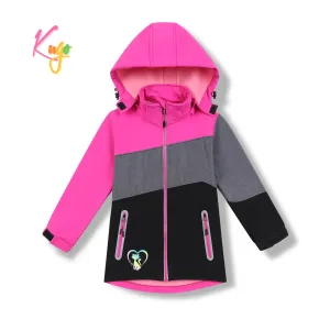 Dívčí softshellová bunda, zateplená - KUGO HK5602, růžová Barva: Růžová, Velikost: 104