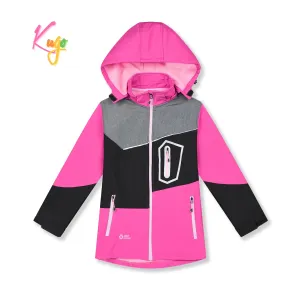 Dívčí softshellová bunda, zateplená - KUGO HK5605, růžová Barva: Růžová, Velikost: 134