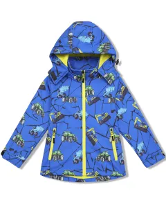 Chlapecká softshellová bunda, zateplená - KUGO HB8628, modrá Barva: Modrá, Velikost: 104