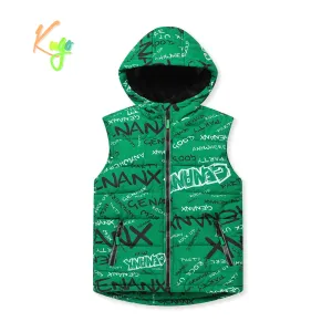Chlapecká vesta, zateplená - KUGO FB0322, zelená Barva: Zelená, Velikost: 134