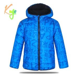 Chlapecká zimní bunda - KUGO FB0316, světle modrá Barva: Modrá světle, Velikost: 152