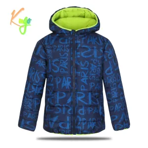 Chlapecká zimní bunda - KUGO FB0316, tmavě modrá Barva: Modrá tmavě, Velikost: 134